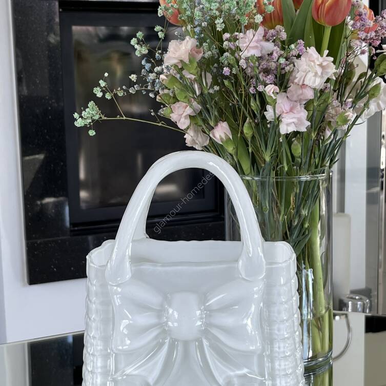 Wazon szklany torebka 23 cm 