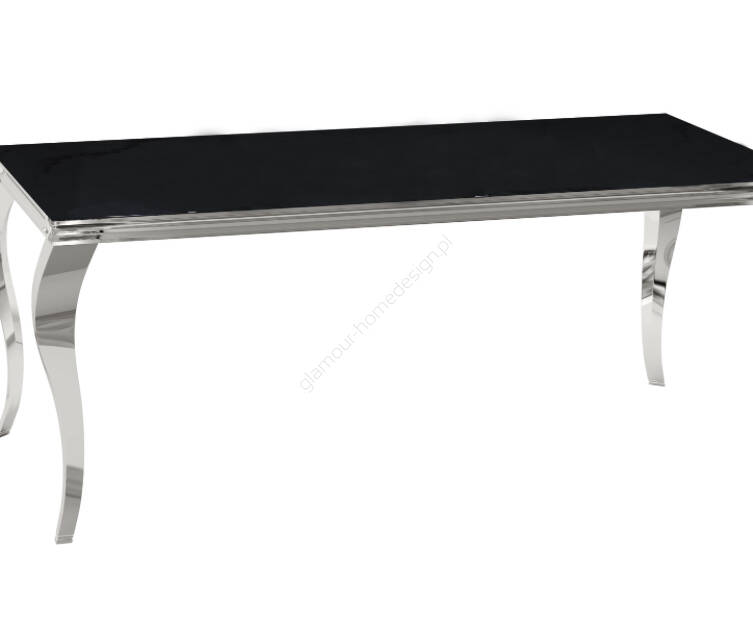 Stół czarno srebrny Ludwik 180 cm 
