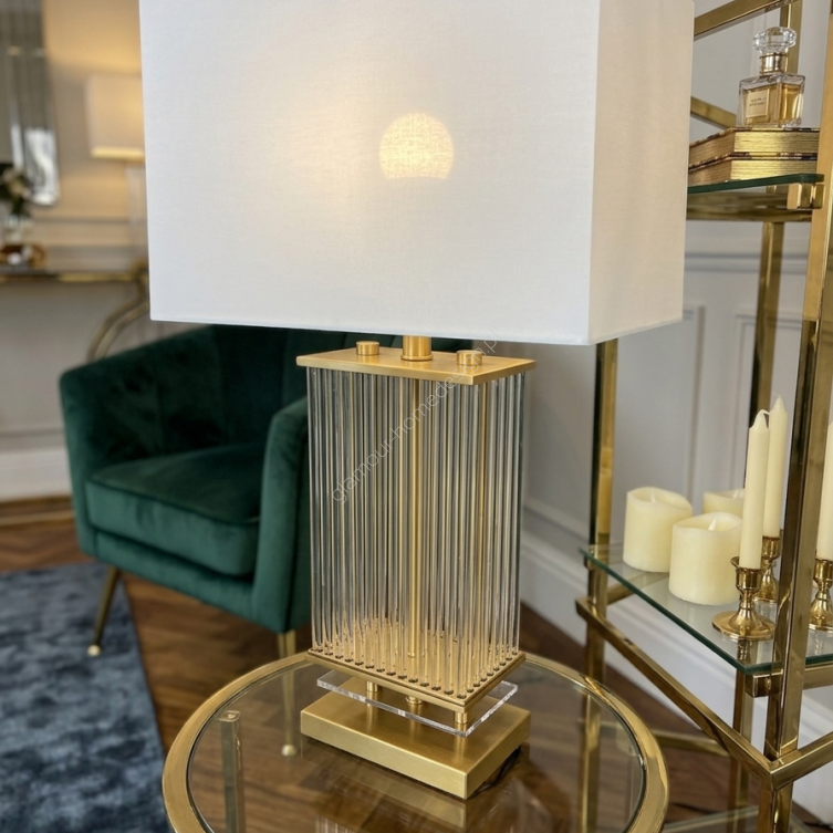 Lampa stołowa złota 65 cm 