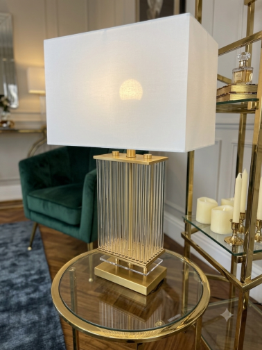 Lampa stołowa złota 65 cm 
