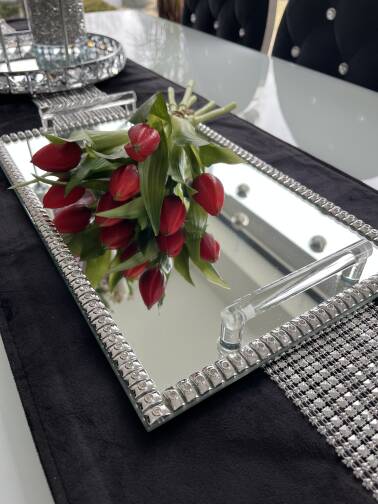 Lustrzana taca prostokątna 