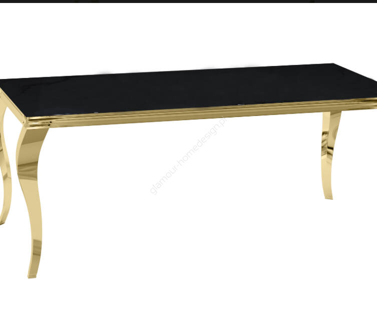 Stół czarno złoty  Ludwik 180 cm 