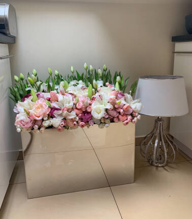 Donica stalowa z efektem lustra 80 x 38