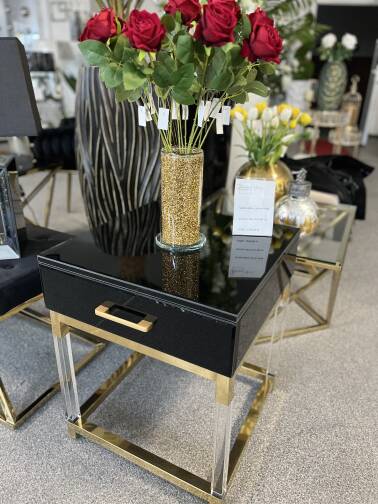 Szafka stolik Hermes czarno złota