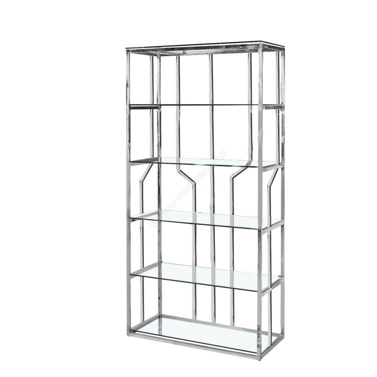 Regał srebrny stal chromowana